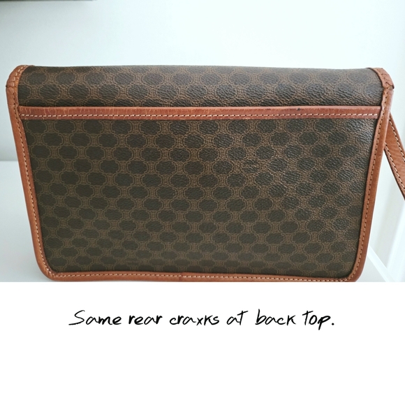 Authentic CELINE Macadam Pochette Clutch Crossbody Wallet WOC Shoulder Bag - Picture 11 of 15